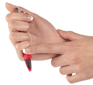 Go-Guarded-Kubaton-Best-Selling-Kubaton-Self-Defense-Weapon Hands holding a Go Guarded Kubaton Self Defense Weapon