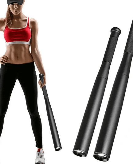 Strike-X1000-Defense-Bat-Flashlight woman holding a strike X1000 defense bat flashlight