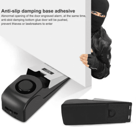 Watch-Dog-Door-Stop-Security-Alarm-Wedge Watch Dog Door Stopper Security placed under the door