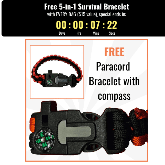 SOS-emergency-sleeping-bag-free-5-in1-survival-bracelet free 5 in 1 bracelet with purchase