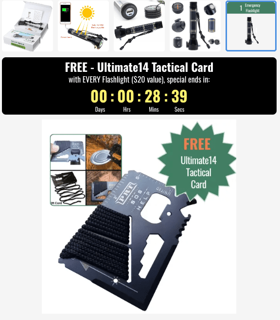 with purchase you get a free ultimate 14 tactical card