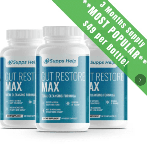 Gut-Restore-Max-most-popular 3 month supply of the Gut restore Max Supplement. Most popular