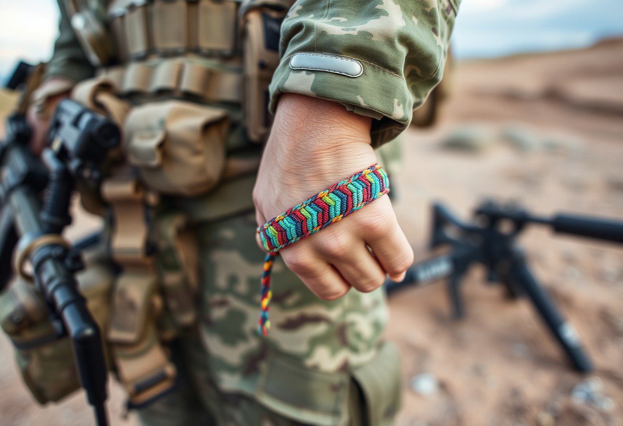 soldiers-wear-paracord-bracelets a soldier wearing a paracord bracelet