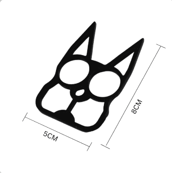 Fox-Head-Self-Defense-Keychain-messurement fox head self defense keychain dimensions