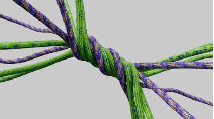 Paracord showing a knitted paracord