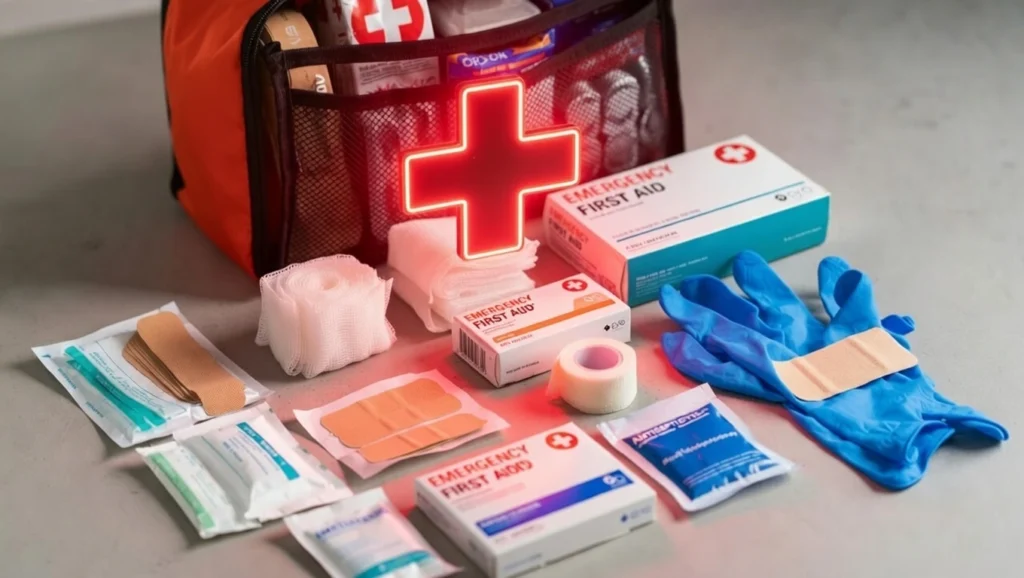 emergency first aid kit supplies for disaster preparedness and survival planning