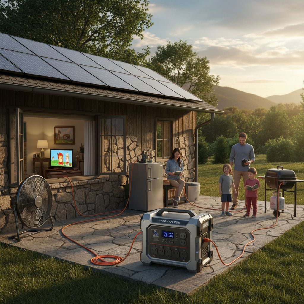 solar generator runtime calculator example powering home during outage